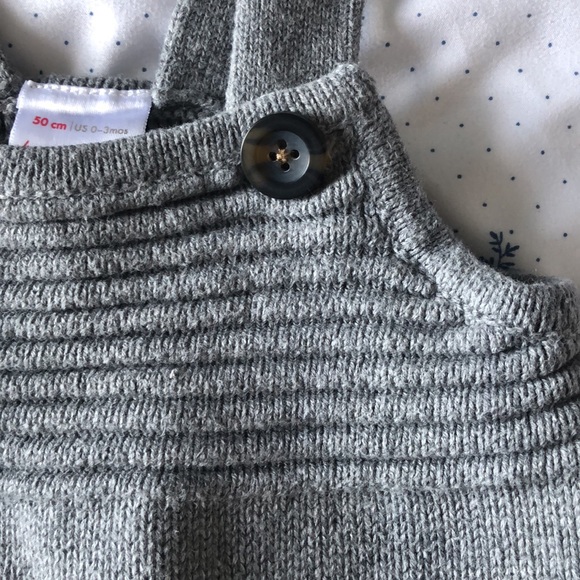 Hanna Andersson Organic Cotton Sweater Knit Overalls. Gray, Size 0-3 Months. EUC - Picture 8 of 13